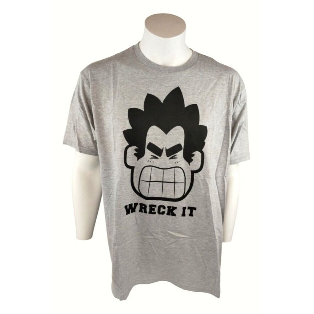 Mad Engine Mens XL Disney Gray Wreck-It Ralph Graphic T-Shirt New with Tags